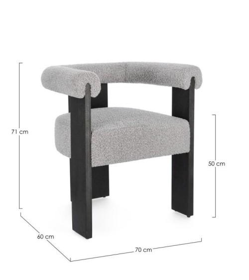 Bouclé chair AGAPE BIZZOTTO | BHOME by Arredi Barbàra