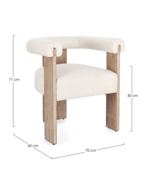 Bouclé chair AGAPE BIZZOTTO | BHOME by Arredi Barbàra