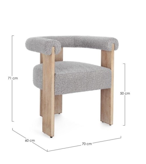 Bouclé chair AGAPE BIZZOTTO | BHOME by Arredi Barbàra