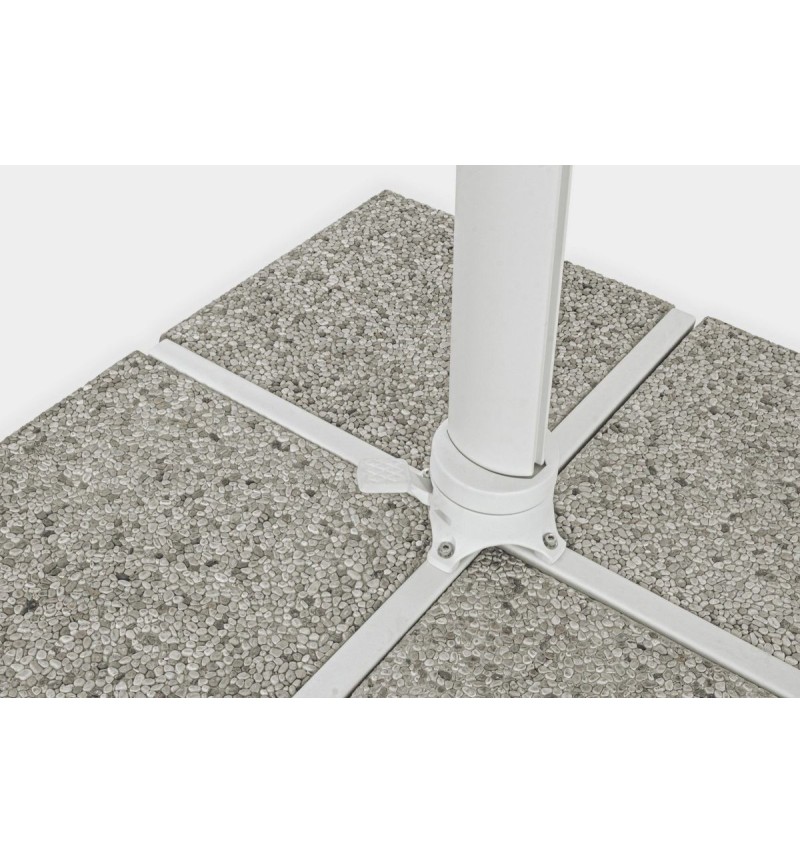 Ombrellone Eden 4x4 BIZZOTTO a braccio bianco – BHOME by Arredi Barbàra