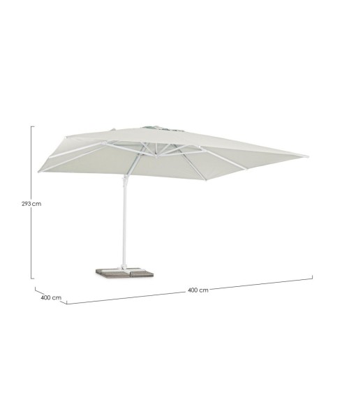 Ombrellone Eden 4x4 BIZZOTTO a braccio bianco – BHOME by Arredi Barbàra