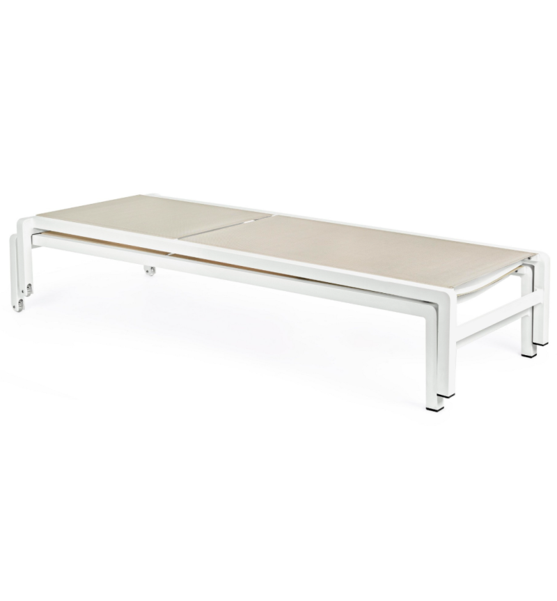 Tumbona Konnor BIZZOTTO blanca apilable – BHOME by Arredi Barbàra