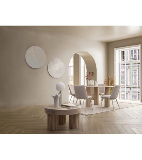 Sedia Cora BIZZOTTO beige in tessuto set 4 pezzi – BHOME by Arredi Barbàra