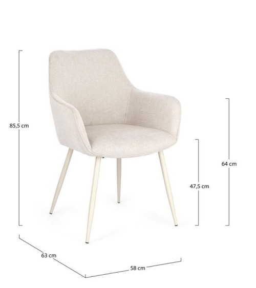 Cora armchair BIZZOTTO beige set of 4 – BHOME by Arredi Barbàra