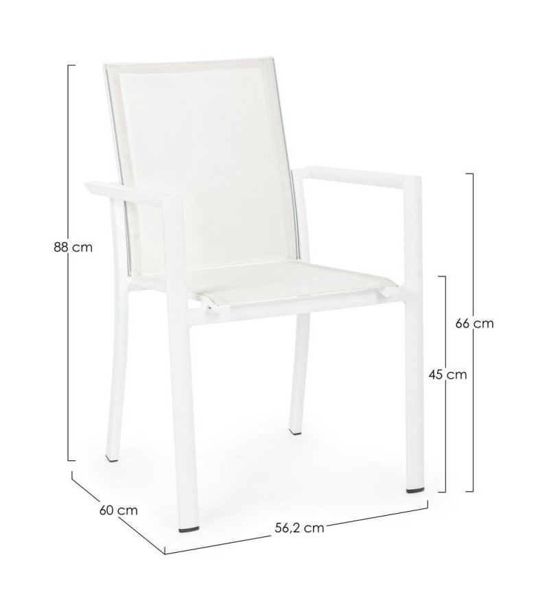Chaise Konnor BIZZOTTO empilable lot de 4 – BHOME by Arredi Barbàra