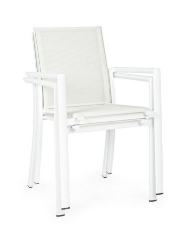 Chair Konnor BIZZOTTO stackable white set of 4 – BHOME by Arredi Barbàra