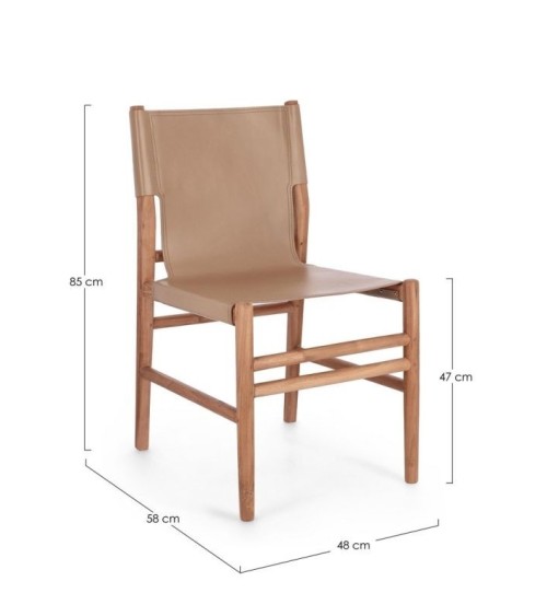 Chair CAROLINE BIZZOTTO leather | BHOME by Arredi Barbàra