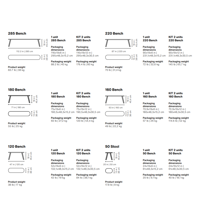 You and Me Bench RS Barcelona | BHOME by Arredi Barbàra