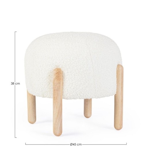 DAYLA BIZZOTTO bouclé stool | BHOME by Arredi Barbàra