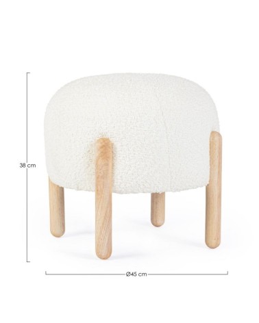 DAYLA BIZZOTTO bouclé stool | BHOME by Arredi Barbàra