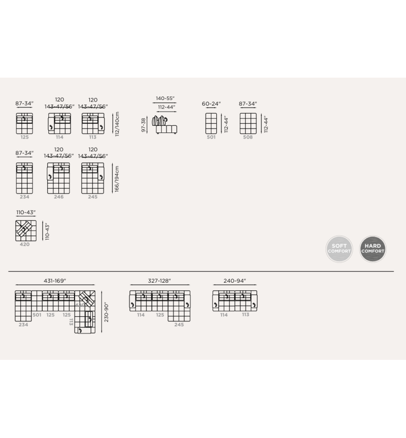 Divano modulare “Abba” – FRANCO FERRI