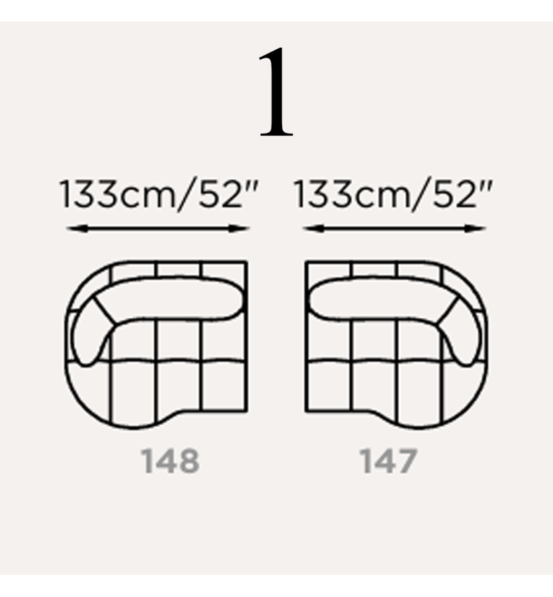 Divano modulare “Brividi” – FRANCO FERRI