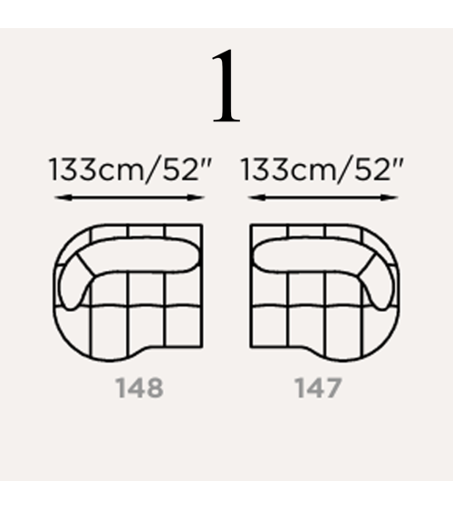 Divano modulare “Brividi” – FRANCO FERRI