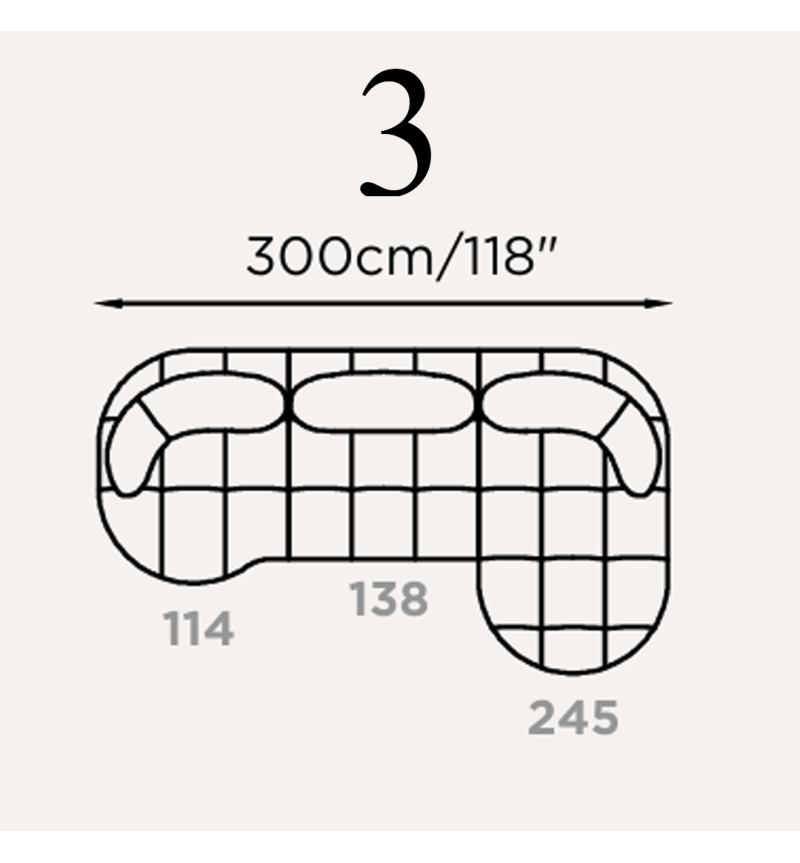Divano modulare “Brividi” – FRANCO FERRI