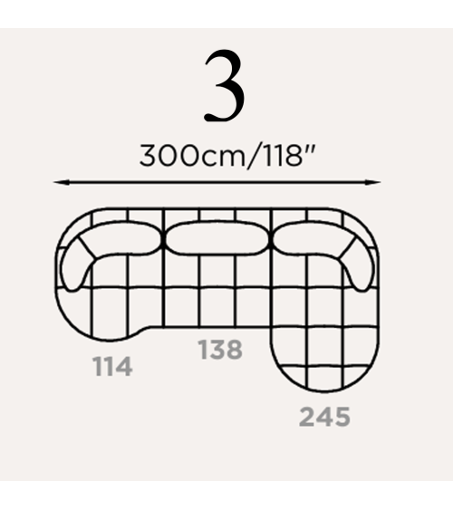 Divano modulare “Brividi” – FRANCO FERRI