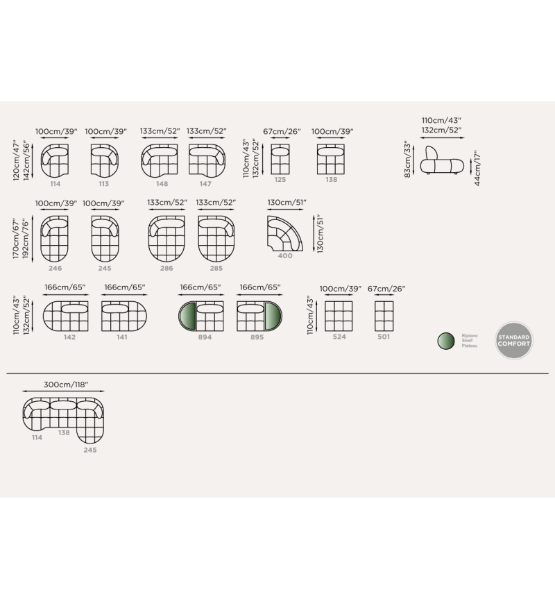 Divano modulare “Brividi” – FRANCO FERRI