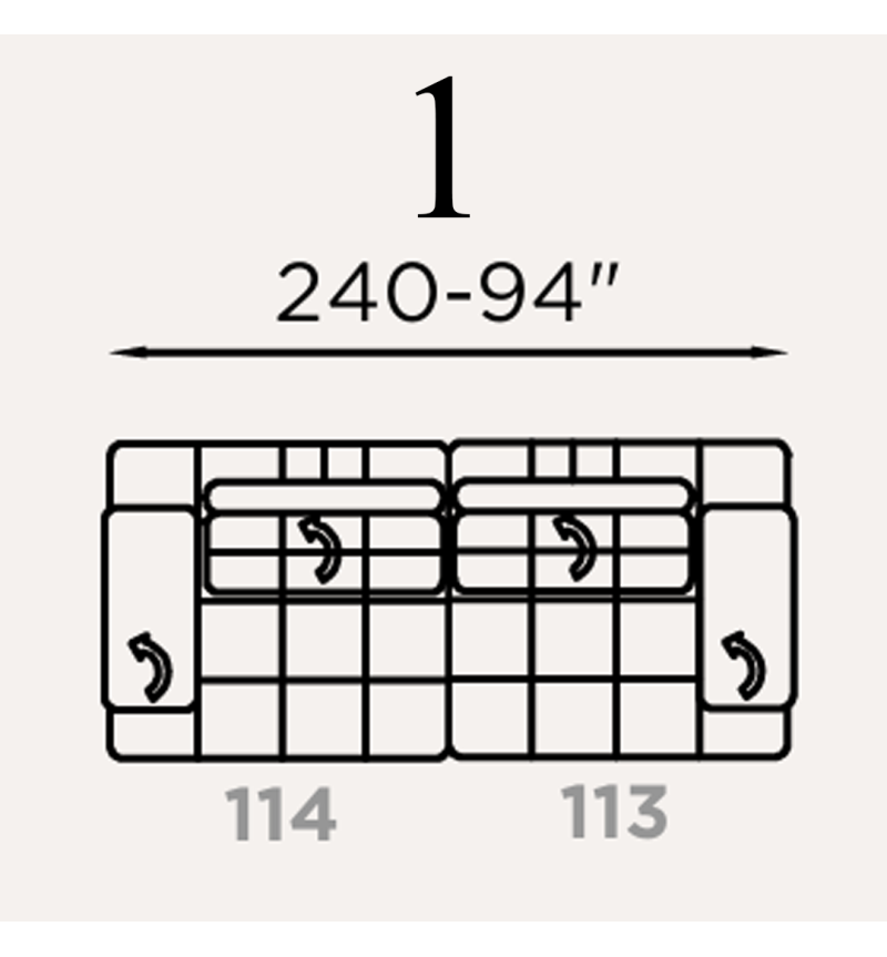 Divano modulare “Lella” – FRANCO FERRI
