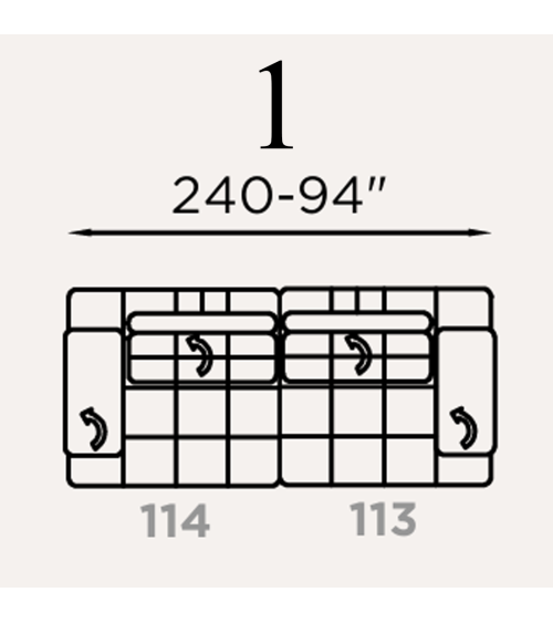 Divano modulare “Lella” – FRANCO FERRI