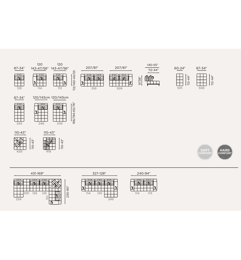 Divano modulare “Lella” – FRANCO FERRI