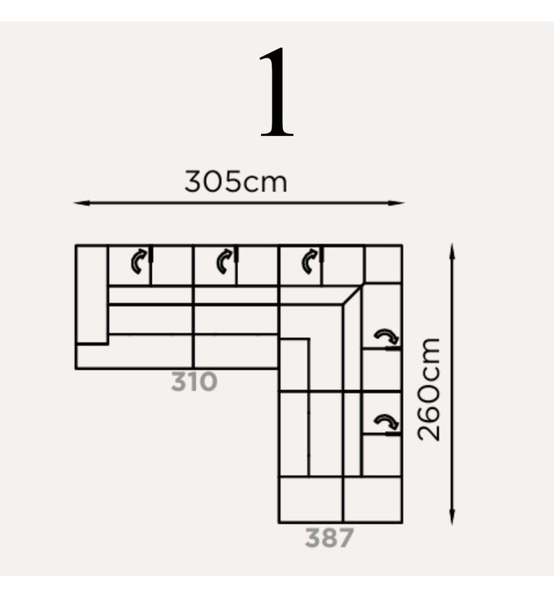 Divano modulare “Camaleonte” Brera 58 – FRANCO FERRI