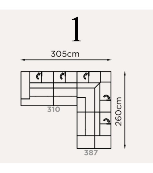 Divano modulare “Camaleonte” Brera 58 – FRANCO FERRI