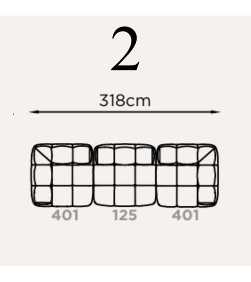 Divano modulare “Clarinis” Brera 58 – FRANCO FERRI
