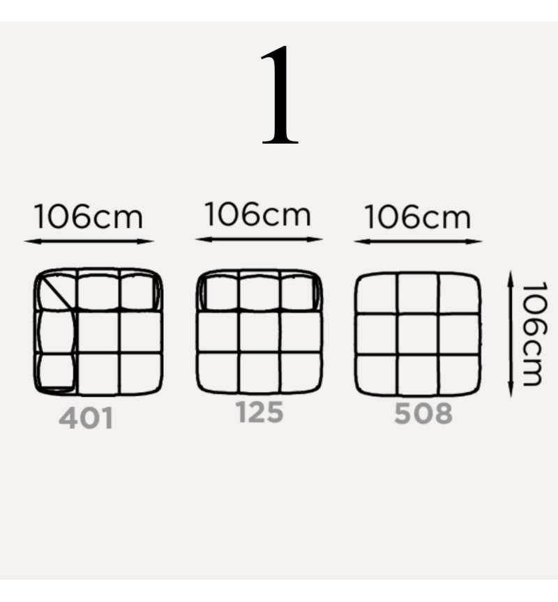 Divano modulare “Clarinis” Brera 58 – FRANCO FERRI