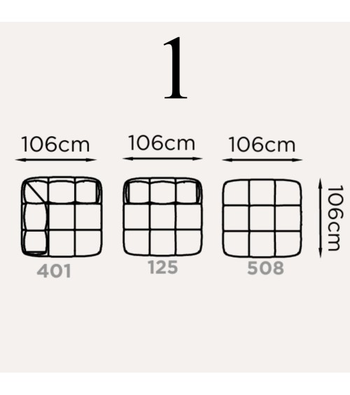 Divano modulare “Clarinis” Brera 58 – FRANCO FERRI