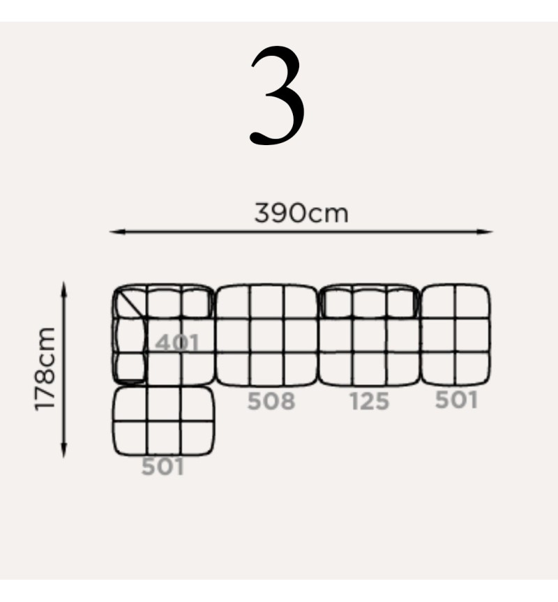 Divano modulare “Clarinis” Brera 58 – FRANCO FERRI