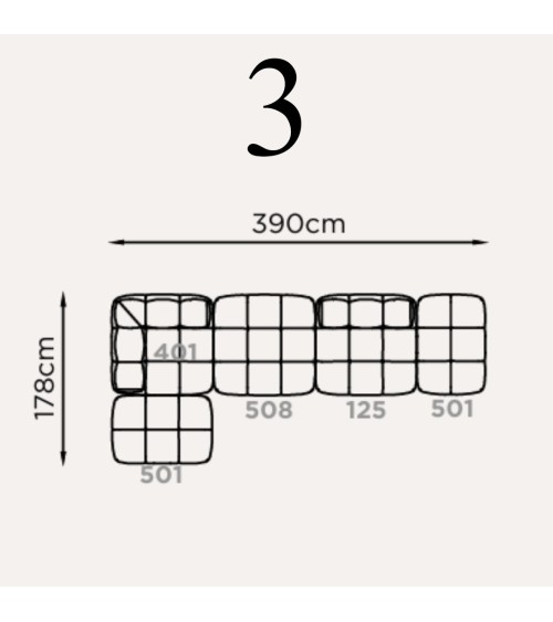 Divano modulare “Clarinis” Brera 58 – FRANCO FERRI