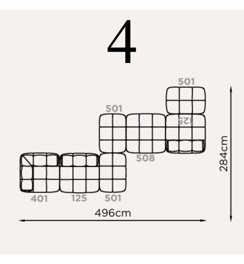 Divano modulare “Clarinis” Brera 58 – FRANCO FERRI