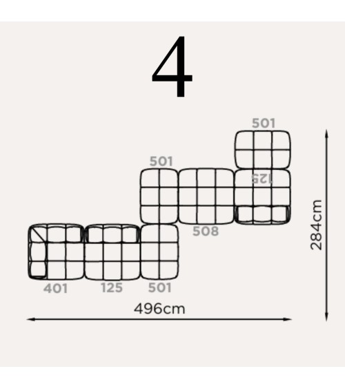 Divano modulare “Clarinis” Brera 58 – FRANCO FERRI