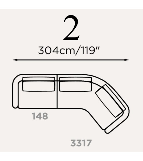 Divano modulare “Lume” Brera 58 – FRANCO FERRI