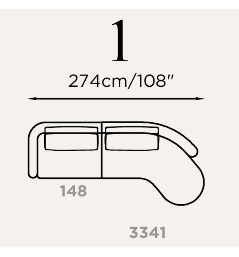 Divano modulare “Lume” Brera 58 – FRANCO FERRI