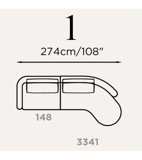 Divano modulare “Lume” Brera 58 – FRANCO FERRI