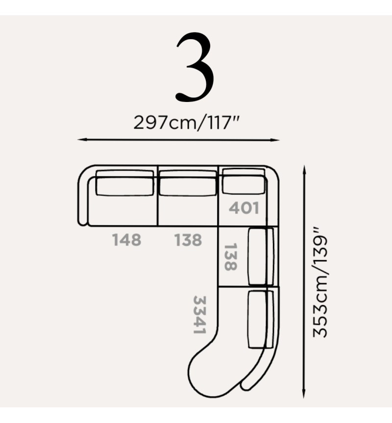 Divano modulare “Lume” Brera 58 – FRANCO FERRI