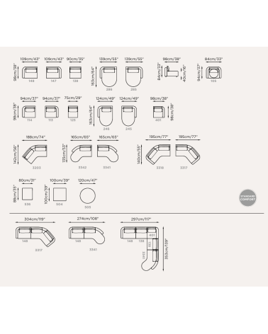 Modular Sofa Lume Brera 58 FRANCO FERRI | BHOME by Arredi Barbàra
