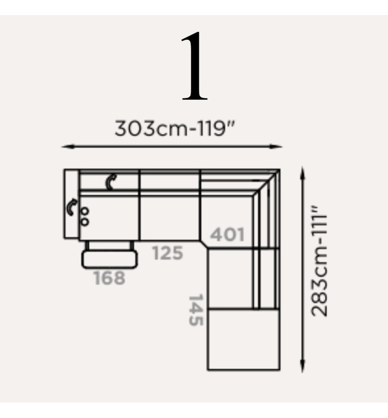 Divano modulare “Metello” Brera 58 – FRANCO FERRI