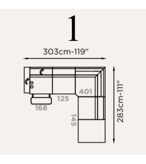 Divano modulare “Metello” Brera 58 – FRANCO FERRI