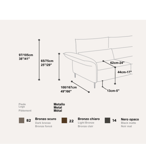 Divano modulare “Metello” Brera 58 – FRANCO FERRI