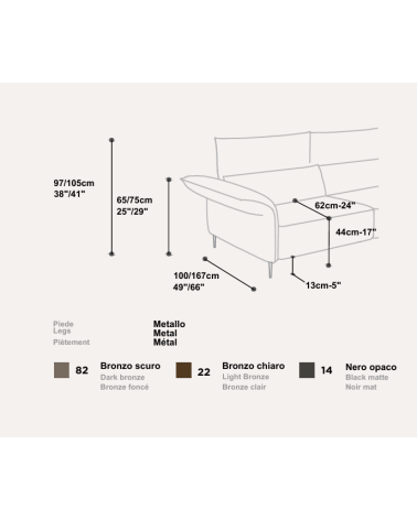 Modular Sofa Metello Brera 58 FRANCO FERRI | BHOME by Arredi Barbàra