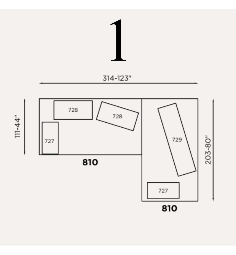 Divano modulare “Taka” Brera 58 – FRANCO FERRI
