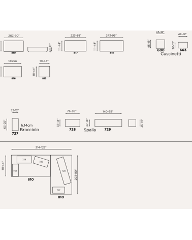 Modular Sofa Taka Brera 58 FRANCO FERRI | BHOME by Arredi Barbàra