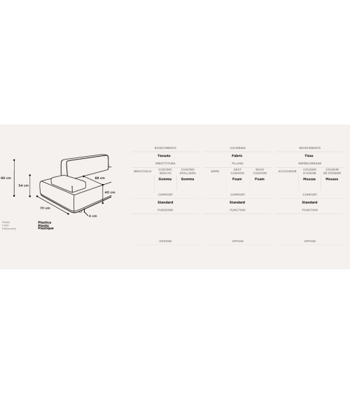 Modular Sofa Taka Brera 58 FRANCO FERRI | BHOME by Arredi Barbàra