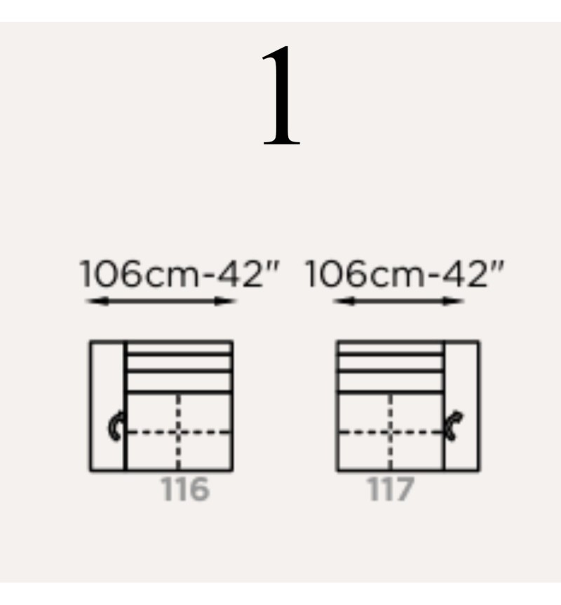 Divano modulare “Twin” Brera 58 – FRANCO FERRI