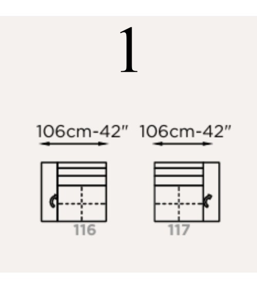 Divano modulare “Twin” Brera 58 – FRANCO FERRI
