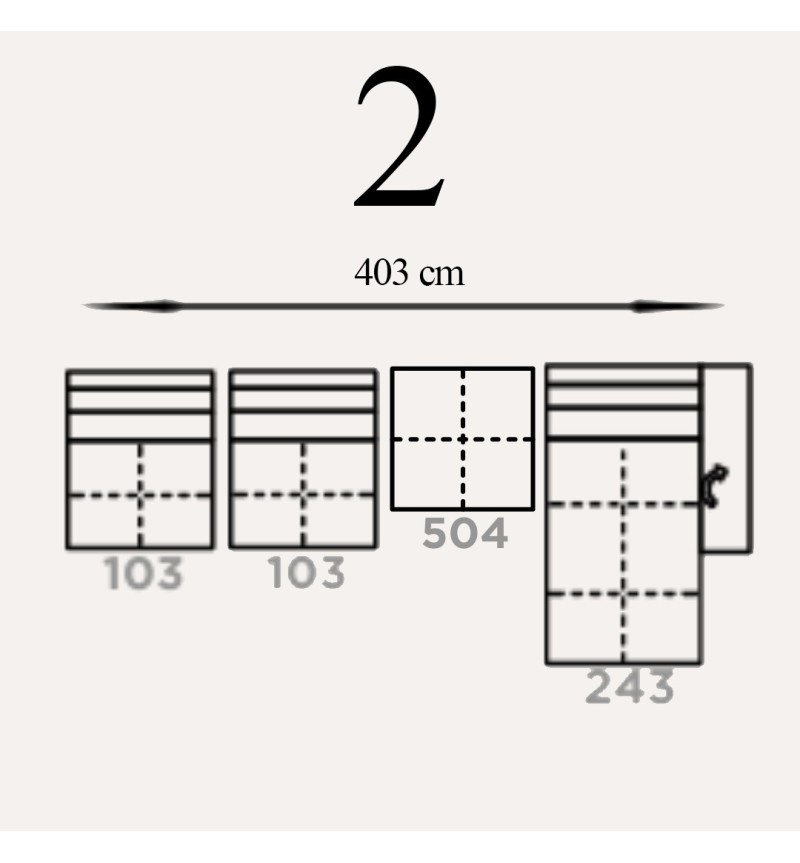 Divano modulare “Twin” Brera 58 – FRANCO FERRI