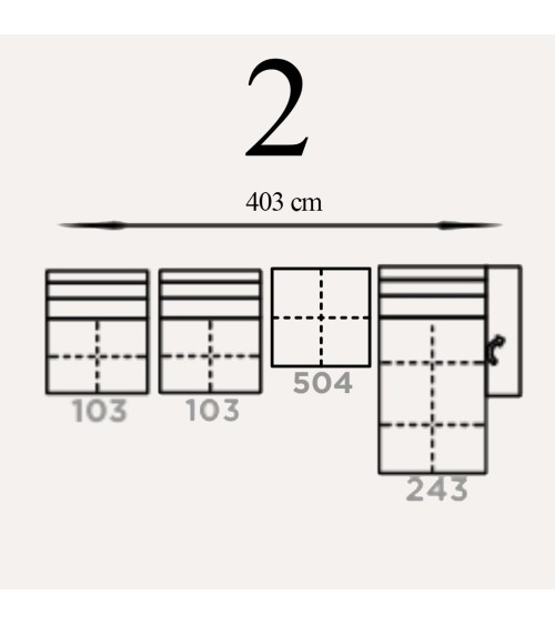 Divano modulare “Twin” Brera 58 – FRANCO FERRI