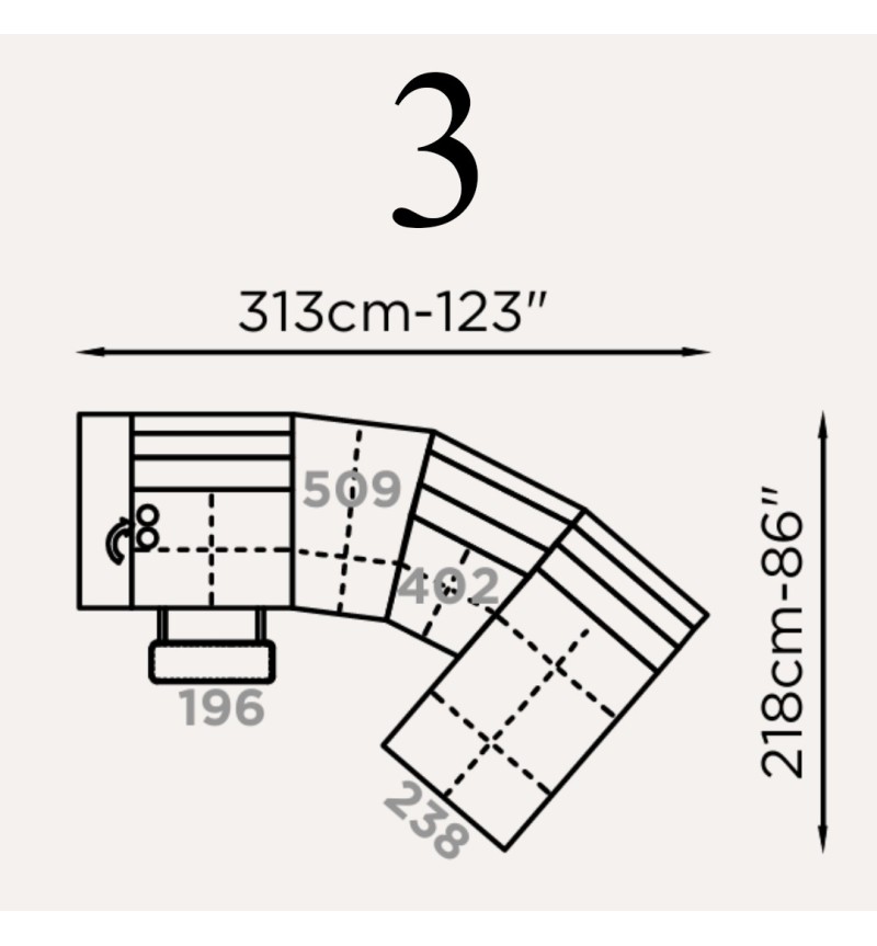Divano modulare “Twin” Brera 58 – FRANCO FERRI