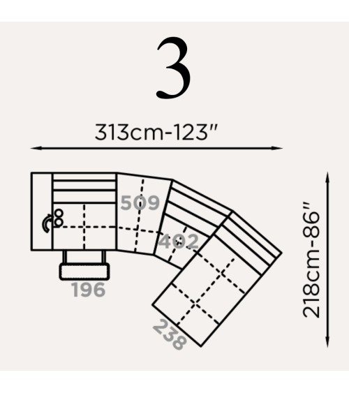 Modular Sofa Twin Brera 58 FRANCO FERRI | BHOME by Arredi Barbàra